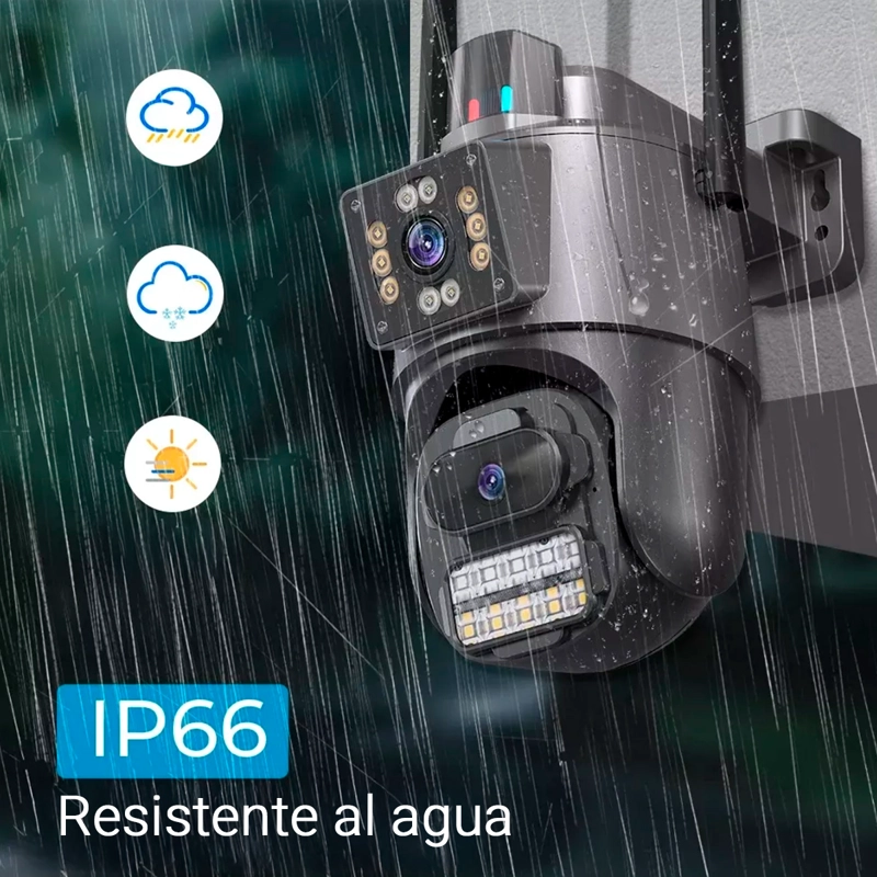 CAMARA DE SEGURIDAD KOLKE DOBLE LENTE SIMULTANEO 3MP ALARMA - 5