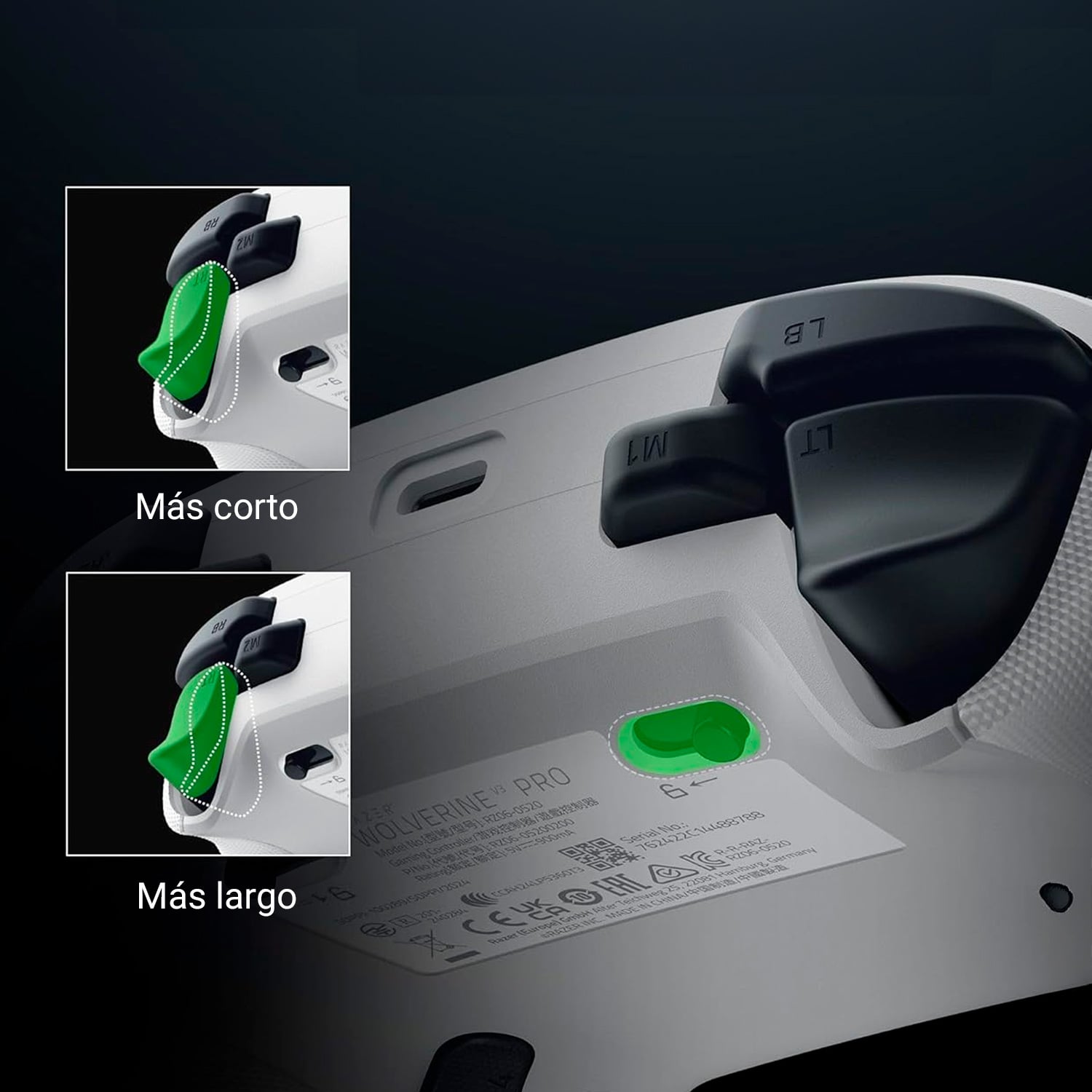 CONTROL JOYSTICK RAZER WOLVERINE V3 PRO XBOX PC BLANCO - 6