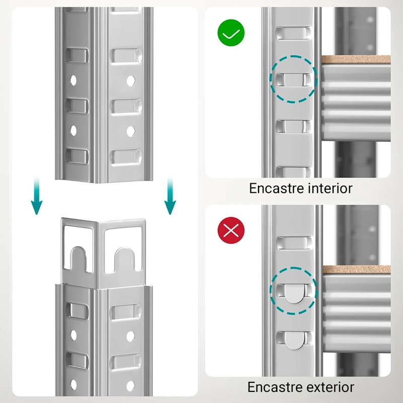 ESTANTE RACK METALICO DECOTEAM 5 ESTANTES 180 X 90 X 40 - 4