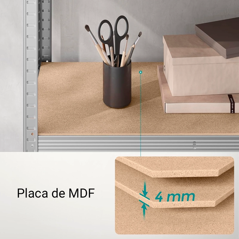 ESTANTE RACK METALICO DECOTEAM 5 ESTANTES 180 X 90 X 40 - 5