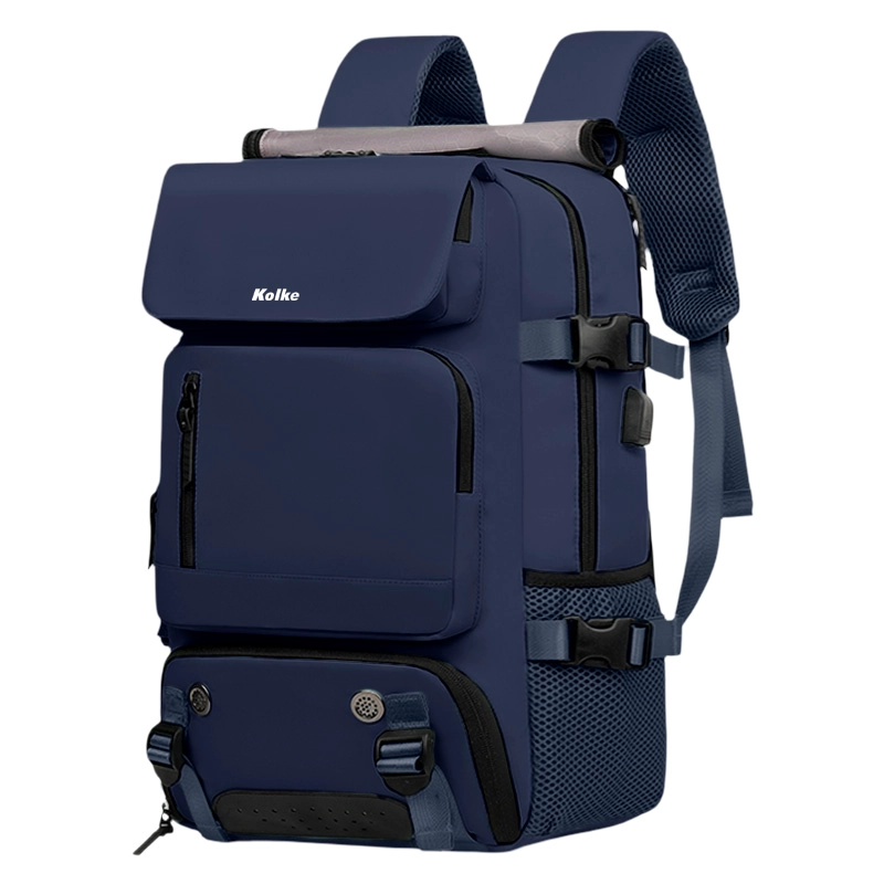 MOCHILA DE VIAJE KOLKE HIKES 40 L IMPERMEABLE MULTIFUNCIONAL - AZUL - 1