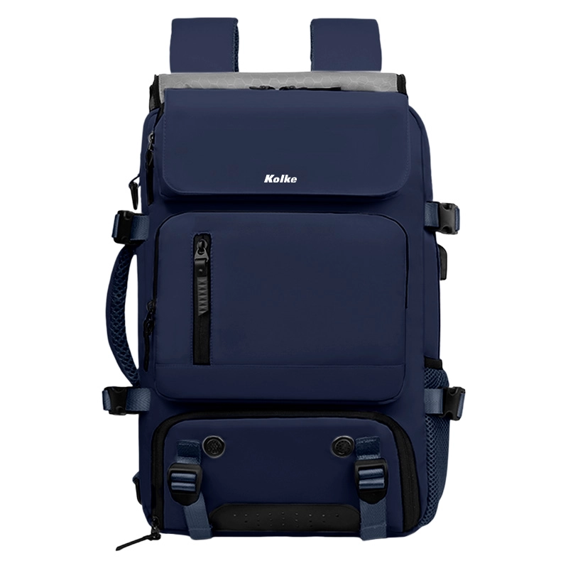 MOCHILA DE VIAJE KOLKE HIKES 40 L IMPERMEABLE MULTIFUNCIONAL - AZUL - 2