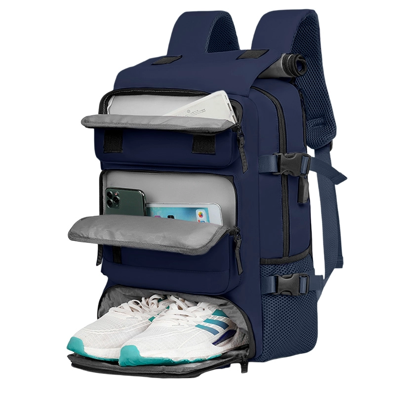 MOCHILA DE VIAJE KOLKE HIKES 40 L IMPERMEABLE MULTIFUNCIONAL - AZUL - 3
