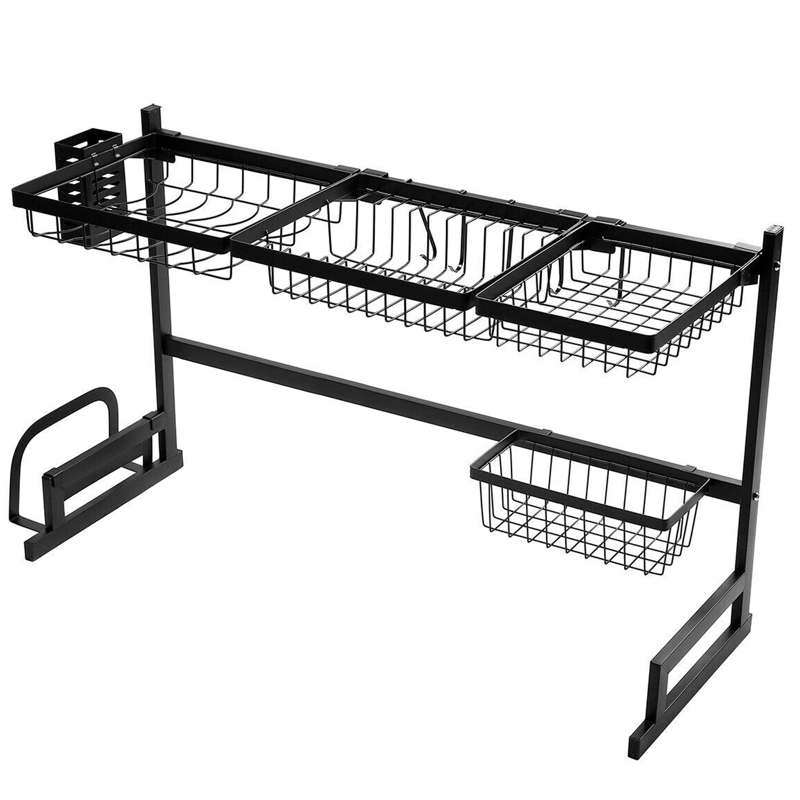 SECAPLATOS ESCURRIDOR DE LOZA DECOTEAM 2 NIVELES ACERO INOX - 2