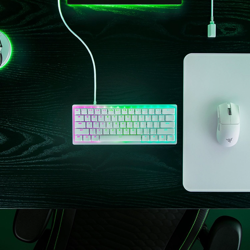 TECLADO GAMER RAZER HUNTSMAN V3 PRO MINI WHITE INGLE S - 7