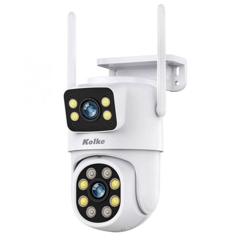 CAMARA DE SEGURIDAD DOBLE KOLKE IP PT VISION NOCTURNA COLOR - 2