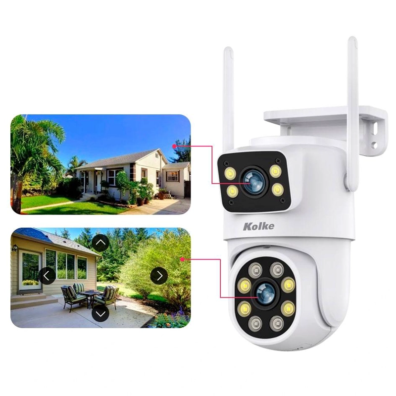 CAMARA DE SEGURIDAD DOBLE KOLKE IP PT VISION NOCTURNA COLOR - 3