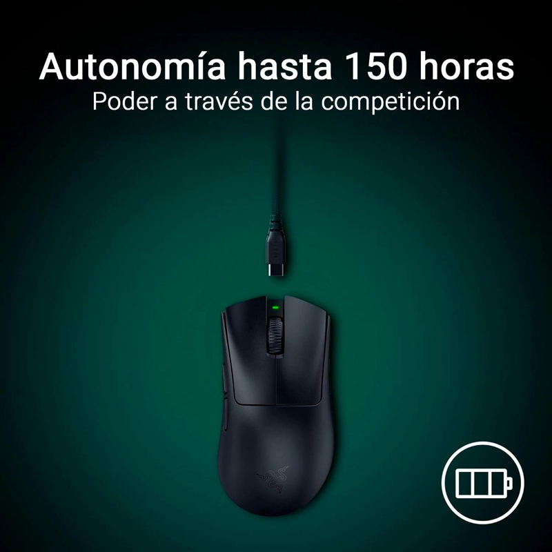 MOUSE GAMER RAZER INALAMBRICO DEATHADDER V4 PRO NEGRO - 5