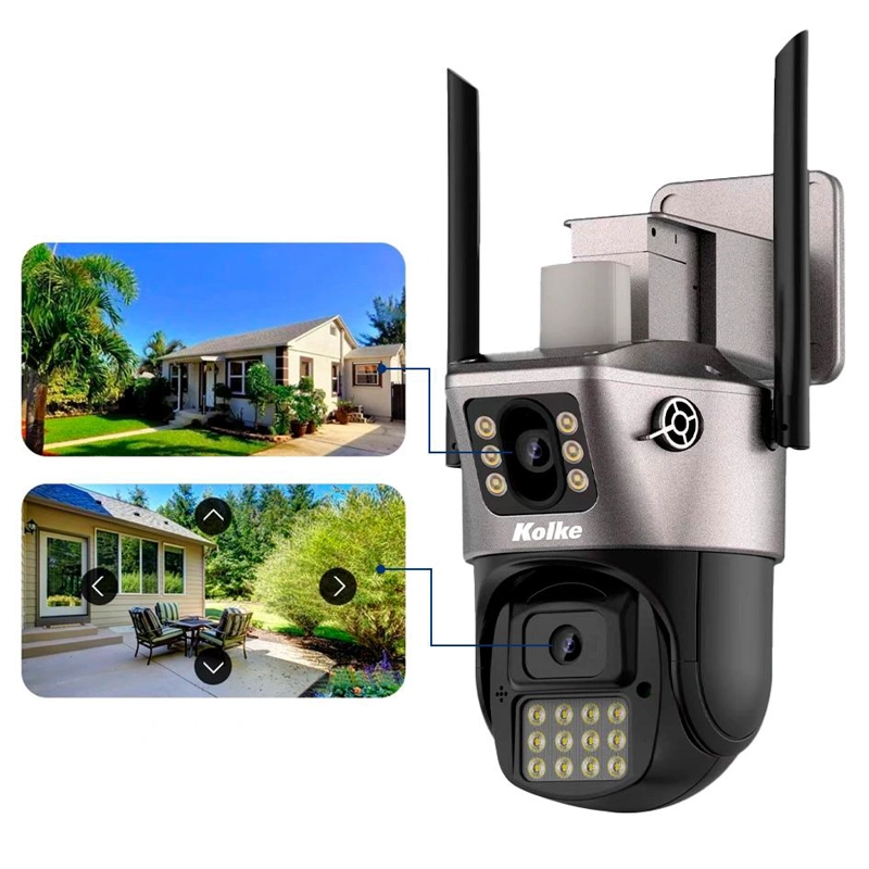 CAMARA DE SEGURIDAD KOLKE DOBLE LENTE SIMULTANEO ALARA AI - 3