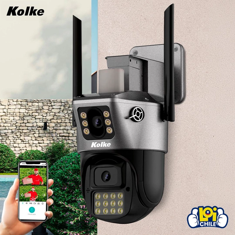 CAMARA DE SEGURIDAD KOLKE DOBLE LENTE SIMULTANEO ALARA AI - 7