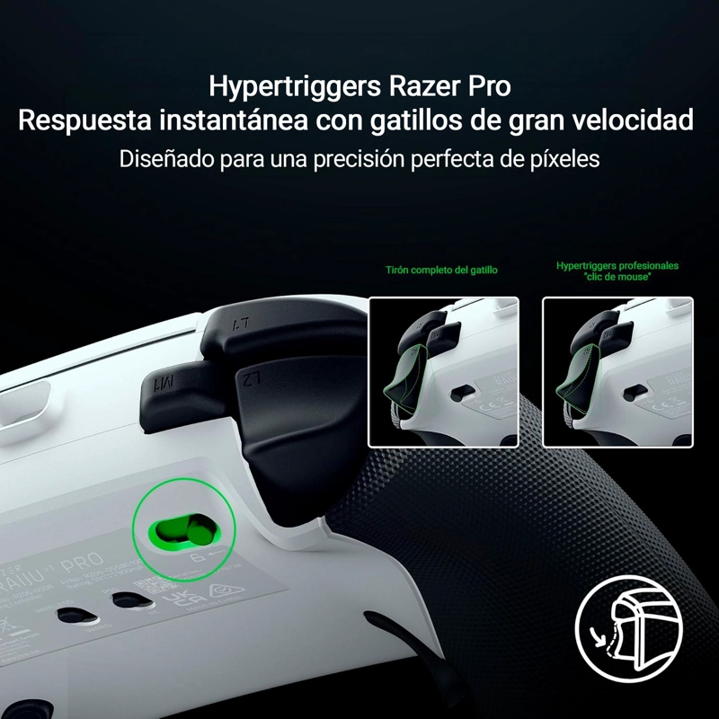 CONTROL JOYSTICK INALAMBRICO RAZER RAIJU V3 PRO PC PS5 WHITE - 8