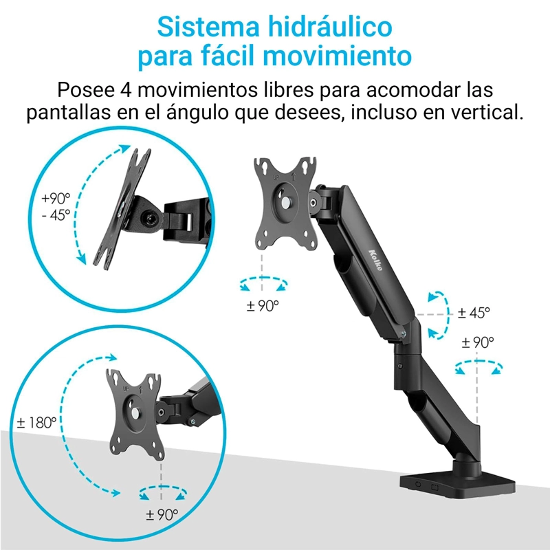 SOPORTE ARTICULADO KOLKE PARA MONITOR  SISTEMA DE GAS - 2