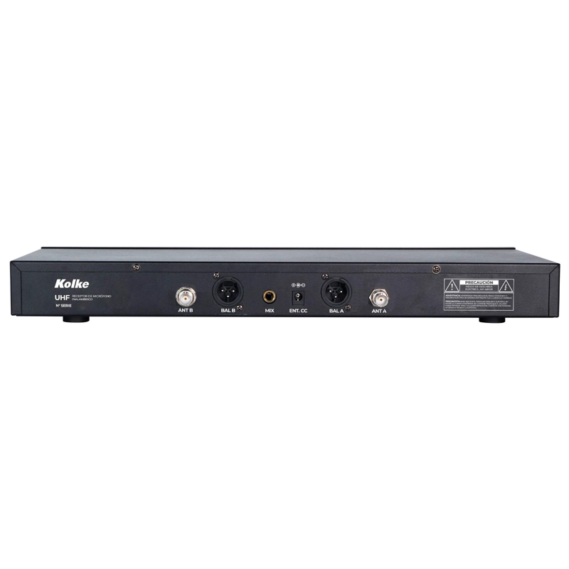 SET DE MICROFONOS INALAMBRICOS KOLKE UHF IR 60M 2 CANALES - 3