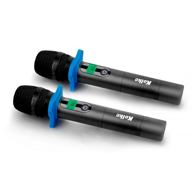 SET DE MICROFONOS INALAMBRICOS KOLKE UHF IR 60M 2 CANALES - 5