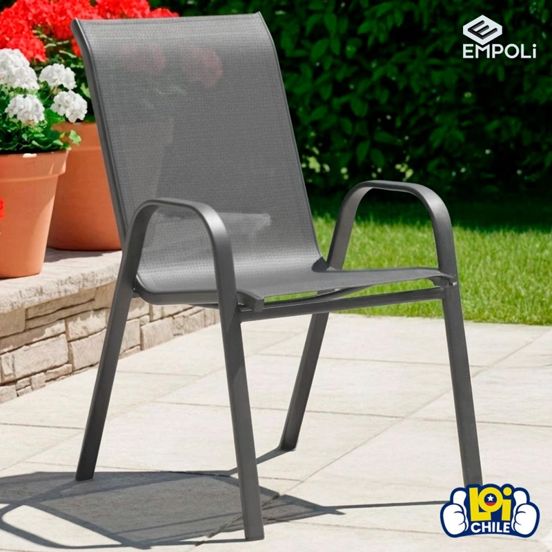 SILLA DE JARDIN Y TERRAZA EMPOLI DE ACERO Y TEXTILENO - 5