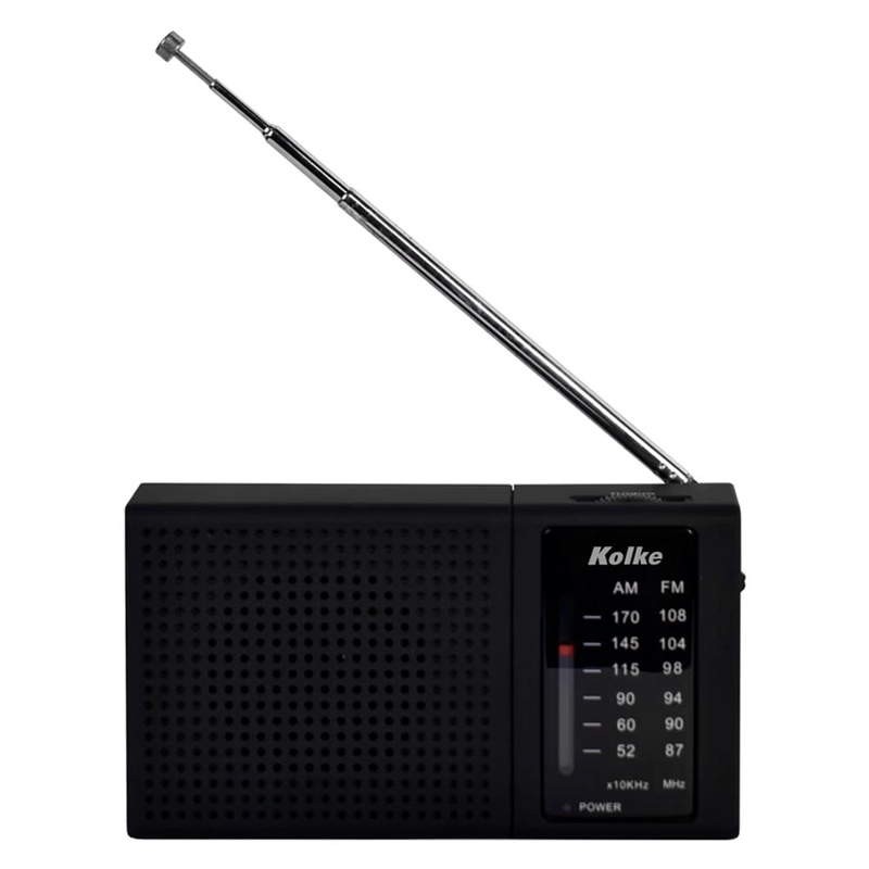 RADIO PORTATIL KOLKE AM/FM CON ANTENA Y CONECTOR 3.5MM - 1