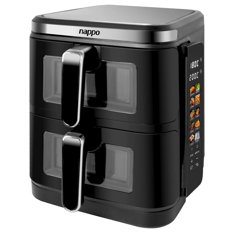 FREIDORA DE AIRE NAPPO DOBLE CESTA 11L PANEL DIGITAL 2800W - 4