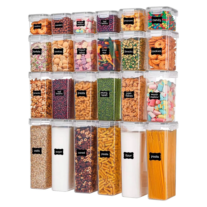 SET DE 24 CONTENEDORES HERME TICOS CROIX + MARCADOR STICKERS - 3