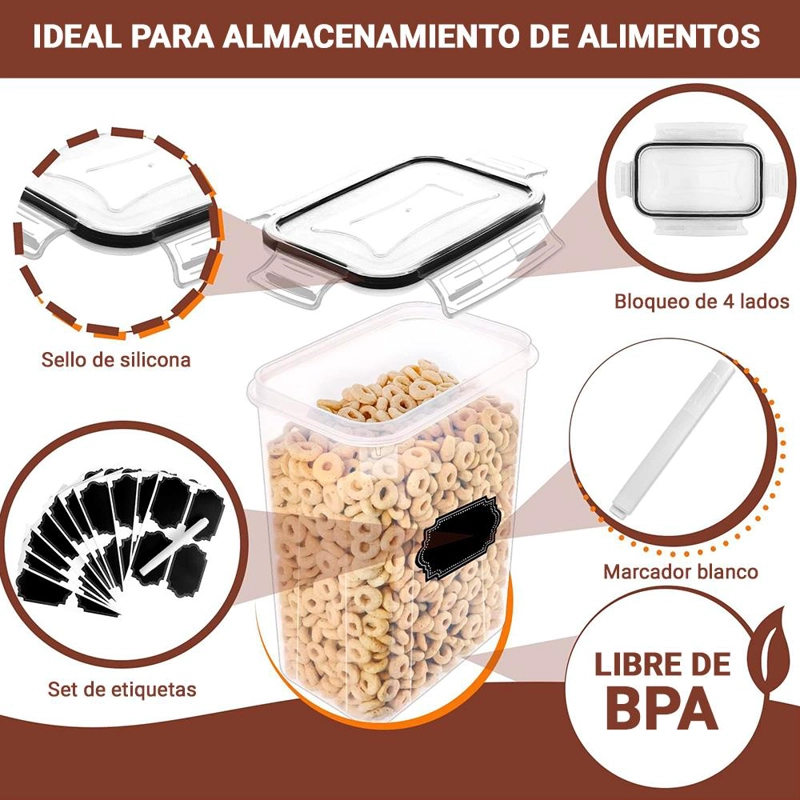 SET DE 24 CONTENEDORES HERME TICOS CROIX + MARCADOR STICKERS - 5