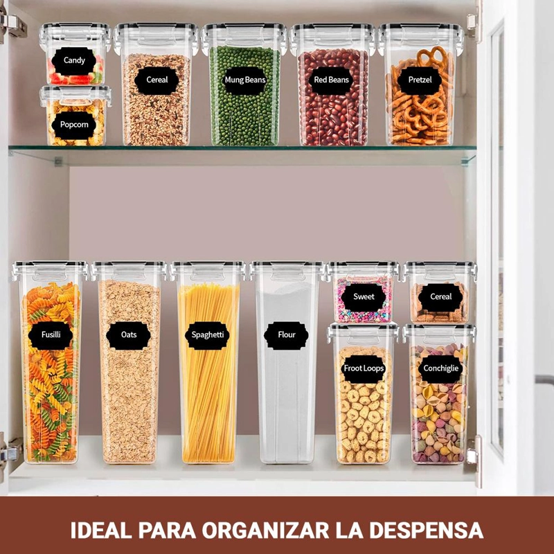 SET DE 24 CONTENEDORES HERME TICOS CROIX + MARCADOR STICKERS - 7