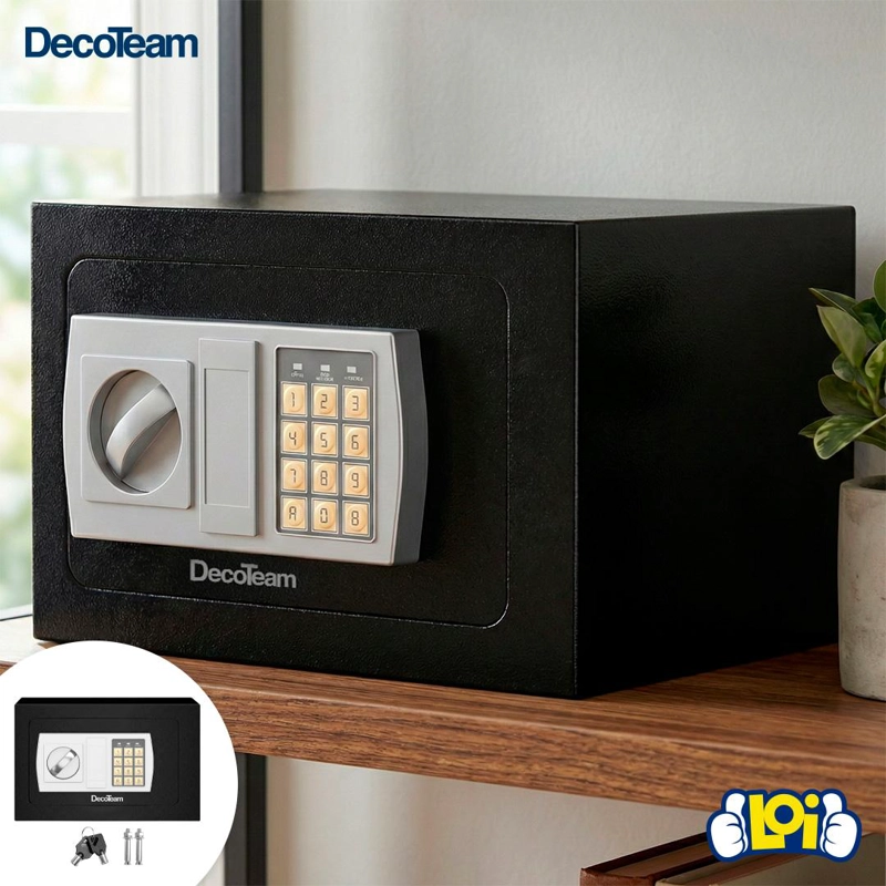 CAJA FUERTE ELECTRONICA DECOTEAM DIGITAL LLAVE 31X20X20 - 6