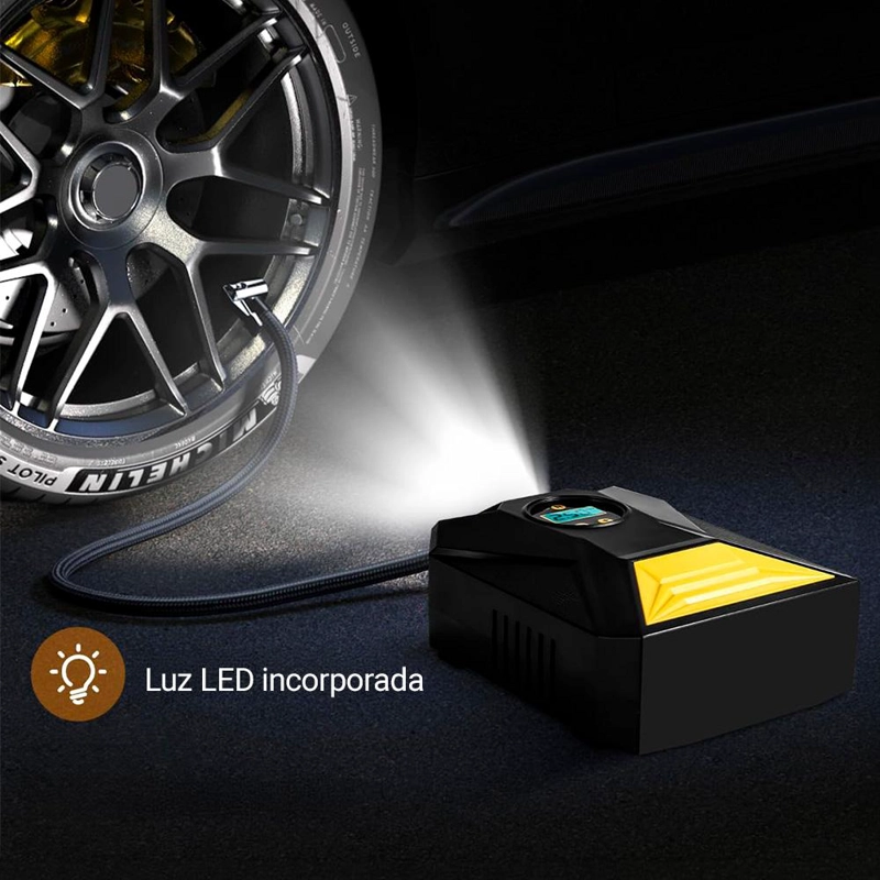 COMPRESOR DE AIRE PORTATIL NAPPO DIGITAL 120W INFLADO RAPIDO - 6