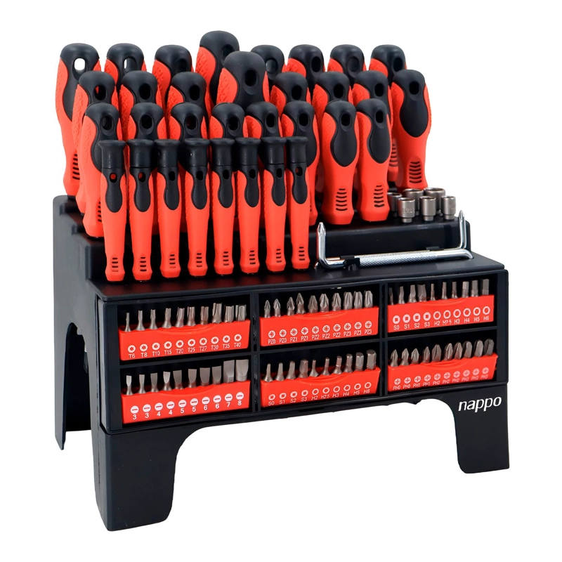 SET DE DESTORNILLADORES NAPPO 100 PIEZAS PUNTAS MAGNETICAS - 2