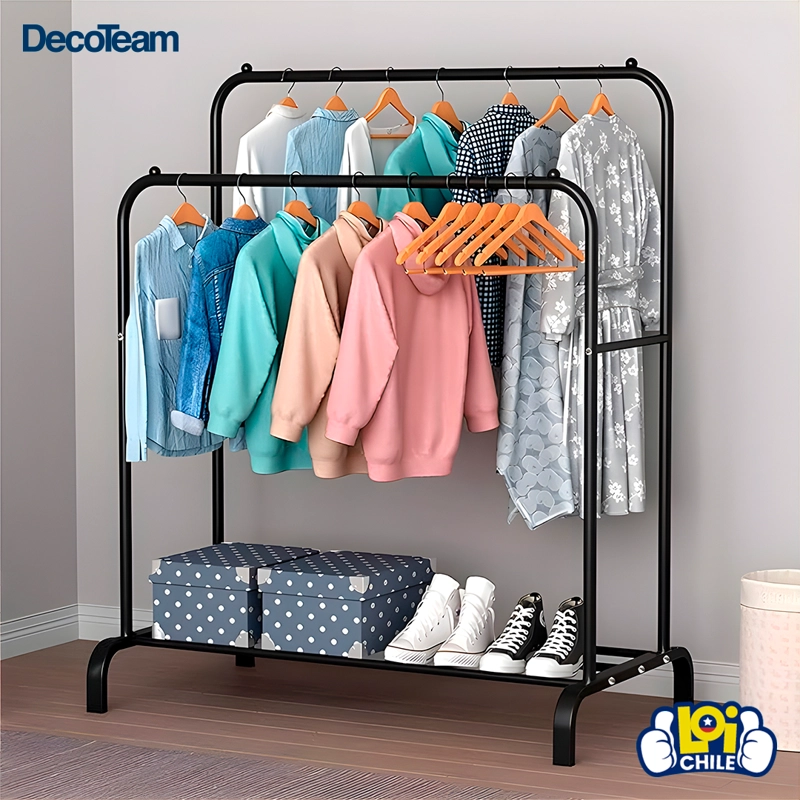 PERCHERO DOBLE DECOTEAM HIERRO ORGANIZADOR COLGANTE ZAPATERA - 6