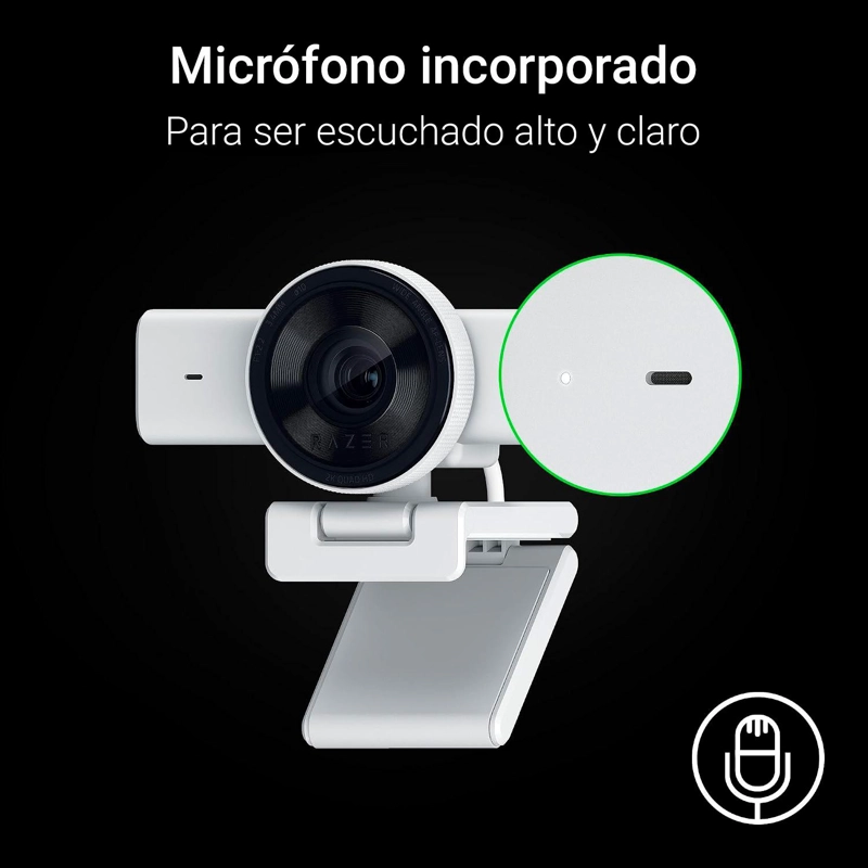 CAMARA WEB GAMER RAZER KIYO V2 X WEBCAM 1440P 60FPS BLANCA - 4
