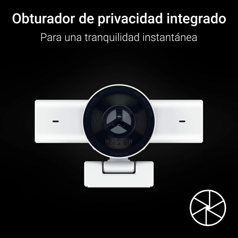CAMARA WEB GAMER RAZER KIYO V2 X WEBCAM 1440P 60FPS BLANCA - 5
