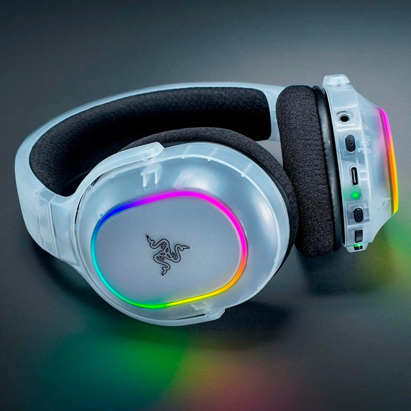 AUDIFONOS GAMER RAZER BARRACUDA X CHROMA PHANTOM WHITE - 5
