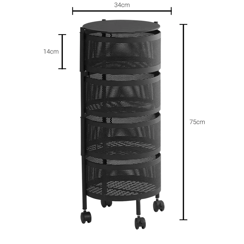 ORGANIZADOR CIRCULAR DECOTEAM 4 ESTANTES DESMONTABLES METAL - 2