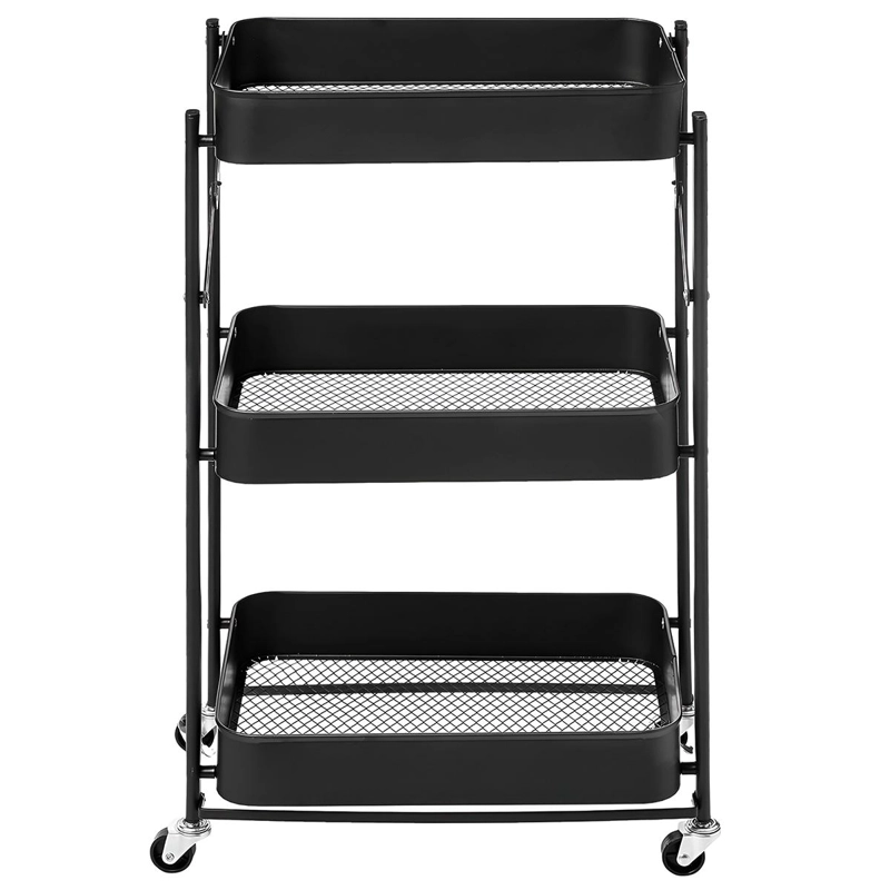 MUEBLE ORGANIZADOR PLEGABLE DECOTEAM 3 ESTANTES CON RUEDAS - 3