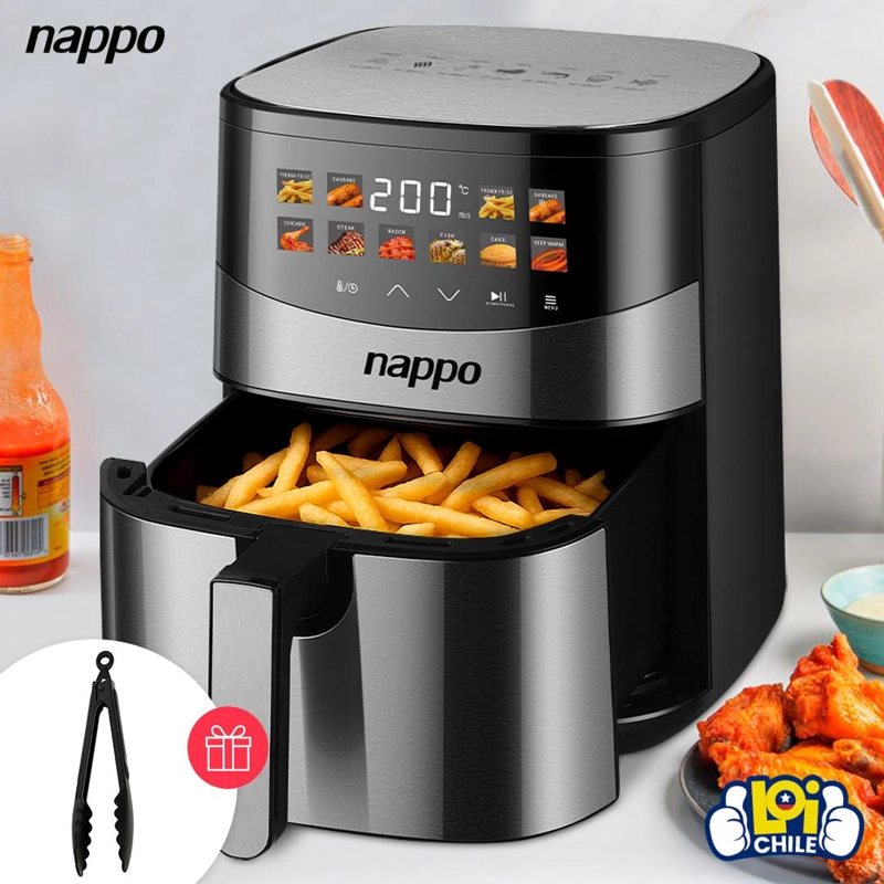 FREIDORA DE AIRE NAPPO DIGITAL SHINE 6,5L 1500W PANEL TOUCH - 5