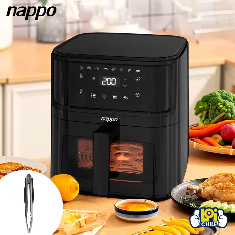 FREIDORA DE AIRE NAPPO DIGITAL 8 LITROS 1500W LUZ INTERIOR - 4