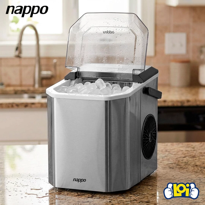 MAQUINA DE HIELO NAPPO 165W 2 TAMAÑOS TOUCH AUTOLIMPIEZA - 6