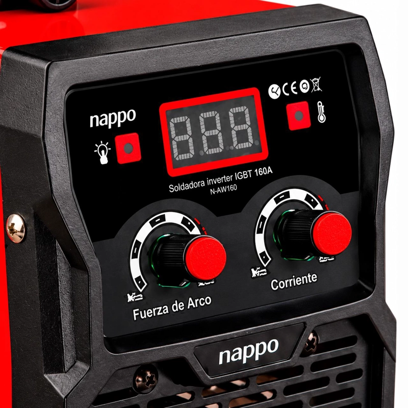 SOLDADORA INVERTER NAPPO 200A INCLUYE MASCARA Y ACCESORIOS - 5