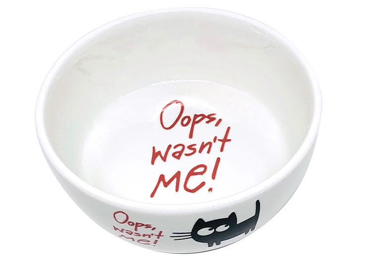 PLATOS GATOS CERAMICA OOPS ROSADO - 2