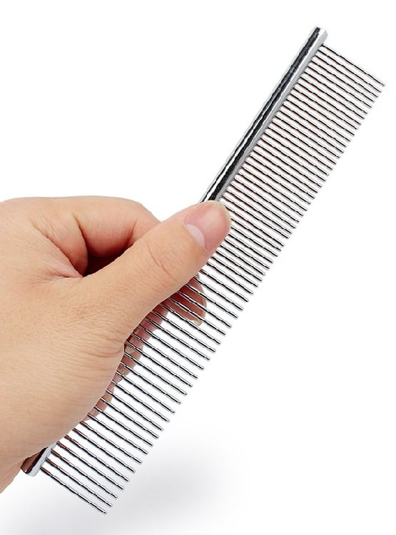 PEINETA DE ACERO INOXIDABLE PARA PERROS - PELO CORTO - 1