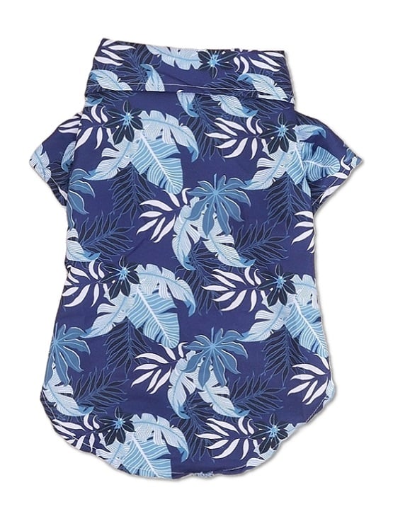 ROPA CAMISA PERROS GATOS GUAYABERA PALM BLUE WINPET TALLA L - 1
