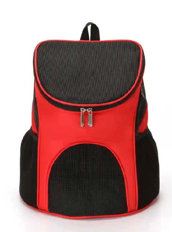 MOCHILA TRANSPORTADORA PERROS GATOS WINPET ROJO M - 1
