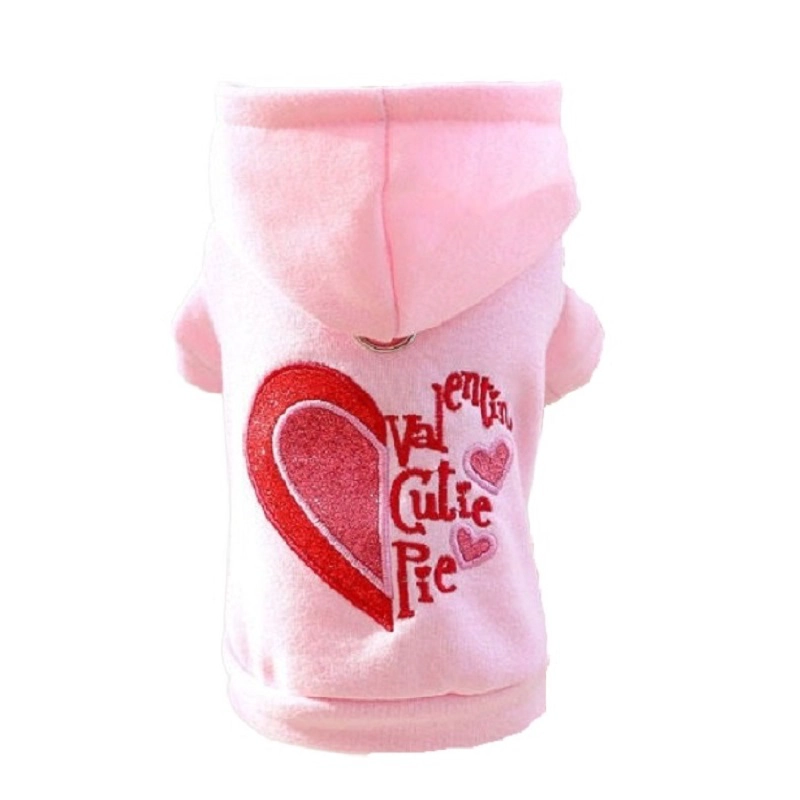 HOODIE CAPA DE INVIERNO PARA PERRITAS Y GATAS – VALENTINE CUTIE XS A XL - 2