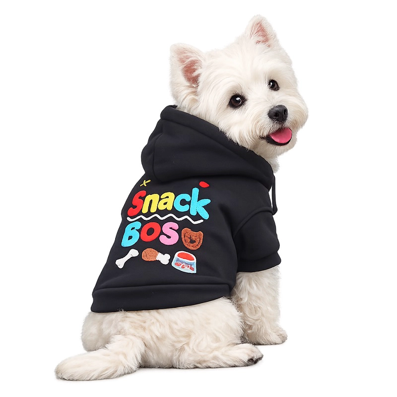 POLERON CAPA PARA PERROS Y GATOS DE ALGODON CON BROCHES - SNACK BOSS -XS A XL - 1
