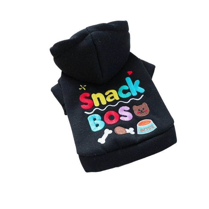 POLERON CAPA PARA PERROS Y GATOS DE ALGODON CON BROCHES - SNACK BOSS -XS A XL - 2