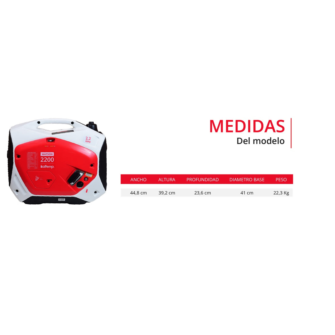 Generador Eléctrico Bencinero Watson 2200W Inverter - 10