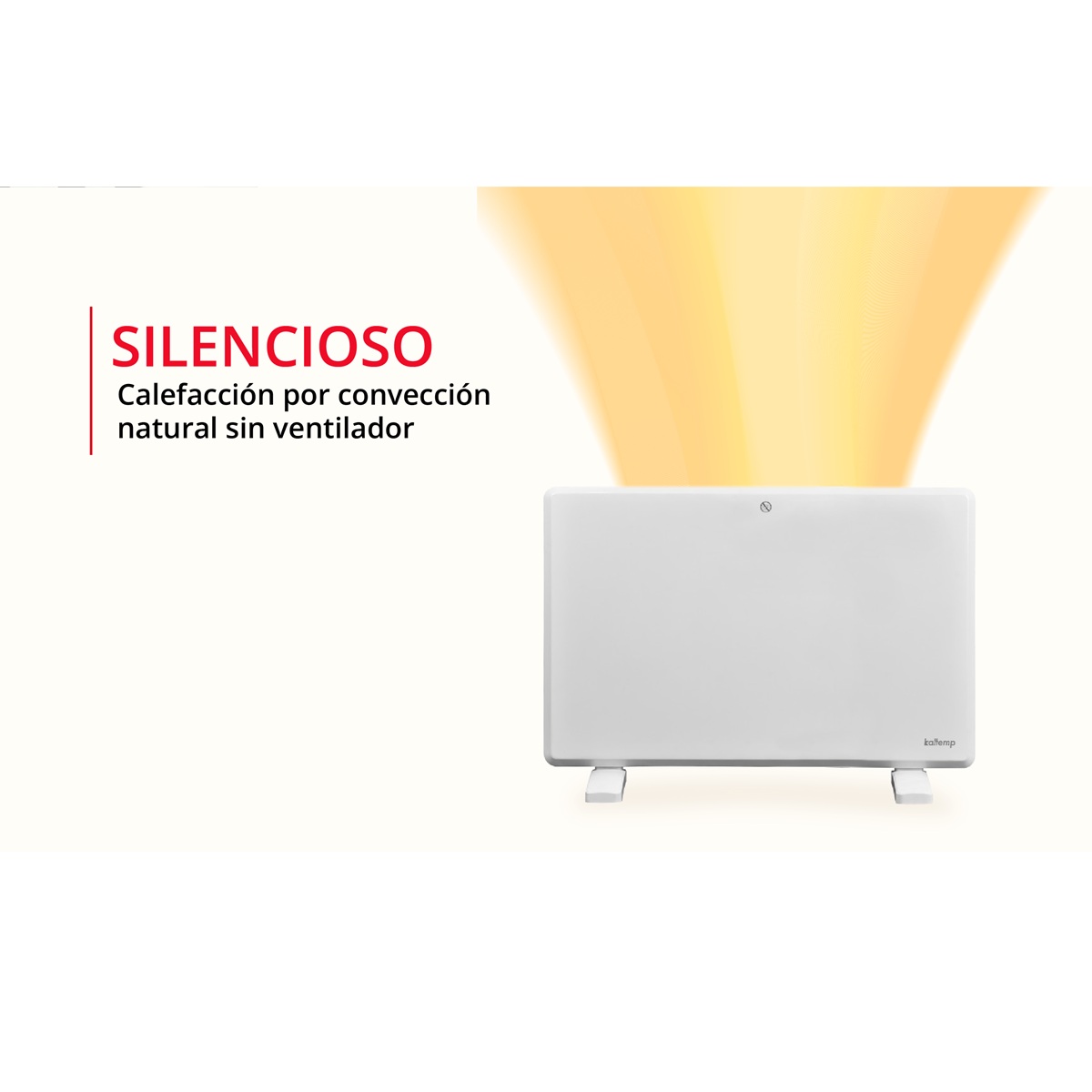 ESTUFA CALEFACTOR KALTEMP ELÉCTRICO WALLY ONE 1800 WIFI BLANCO - 4
