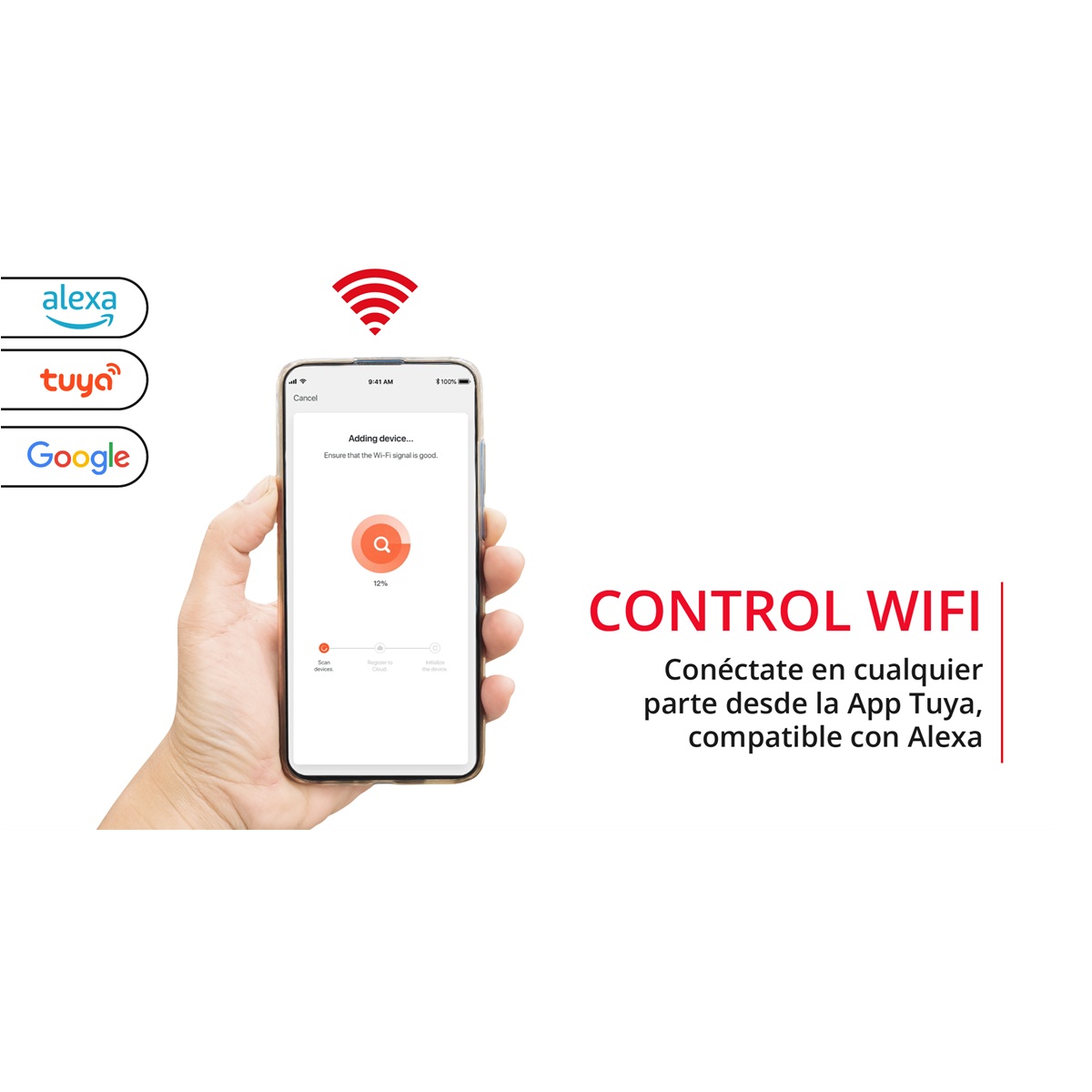 ESTUFA CALEFACTOR KALTEMP ELÉCTRICO WALLY ONE 1800 WIFI BLANCO - 5
