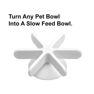 ACCESORIO COMEDERO PERROS GATOS ALIMENTACIÓN LENTA PET COPO NIEVE PIDAN L BLANCO - 1