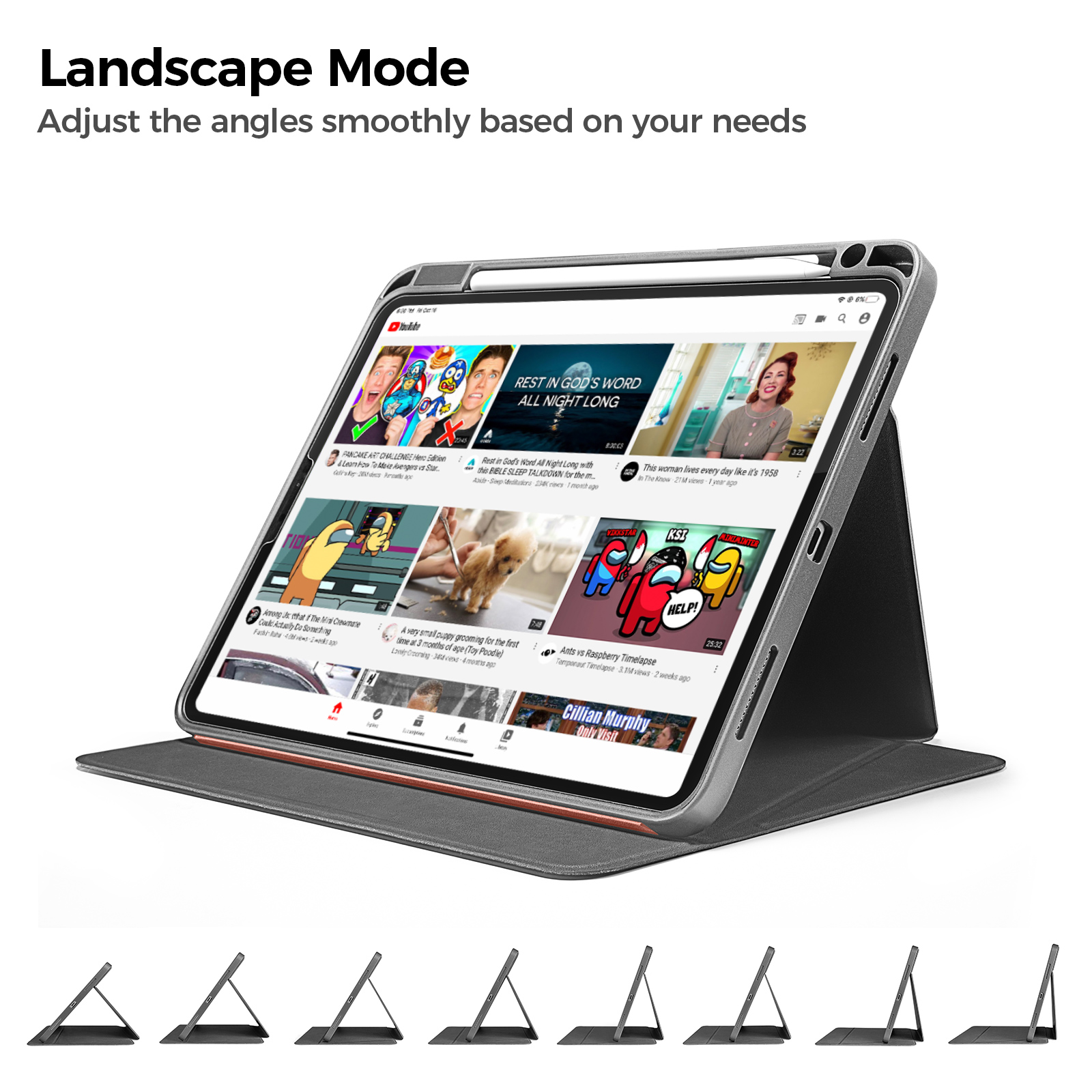 TOMTOC - FUNDA VERTICAL IPAD AIR 4-5 GEN 10,9 PULG 2022-2020 - AVOCADO - 3