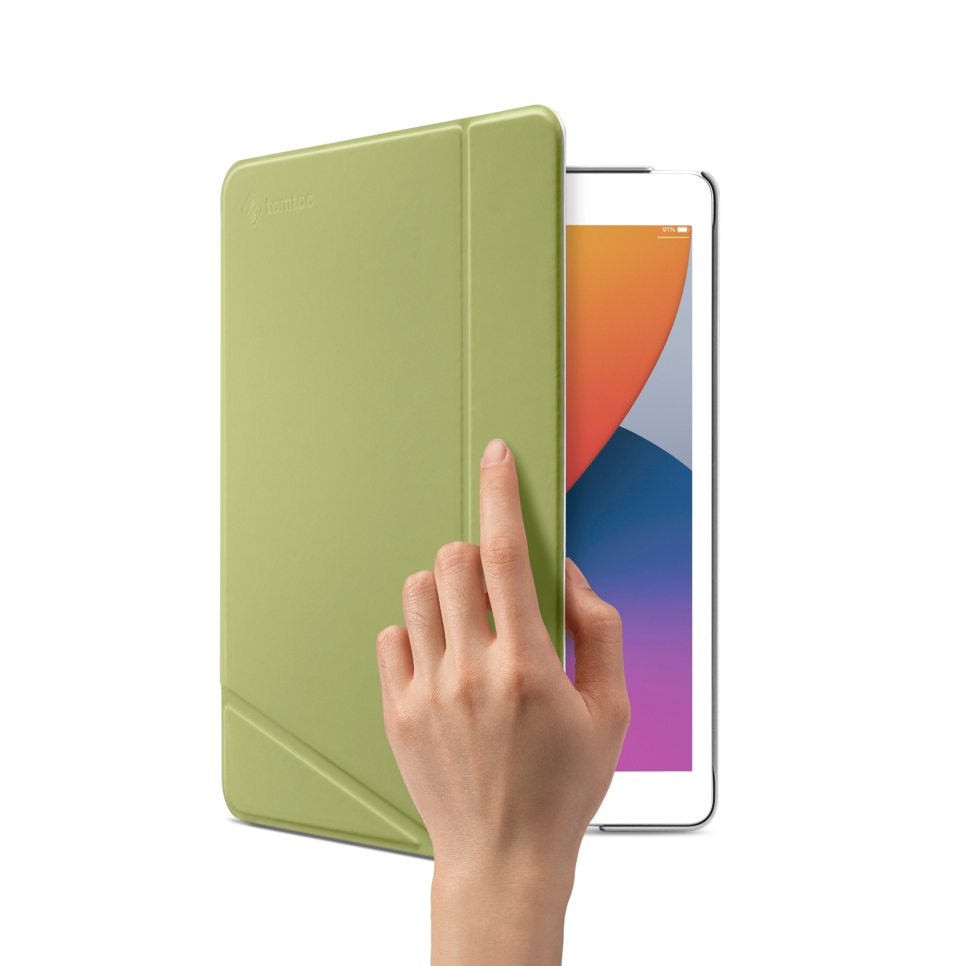 TOMTOC FUNDA VERTICAL IPAD DE 10,2 PULG 9ª8ª7ª GEN 2021-2019 AVOCADO - 4